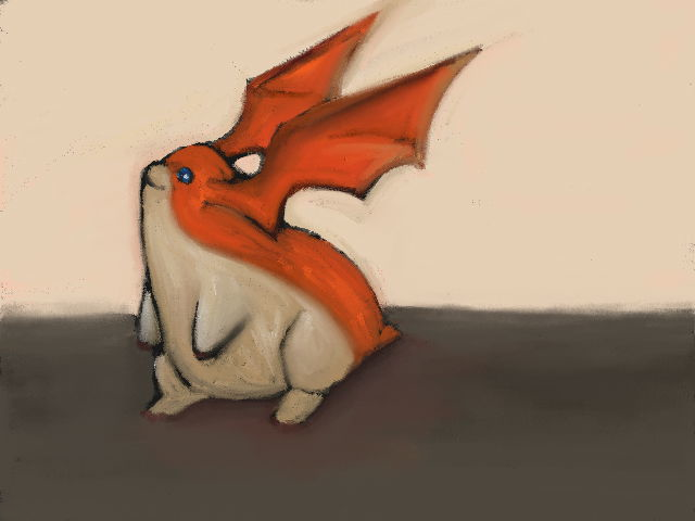 digital pastel drawing of patamon