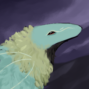 headshot of a blue-green esk